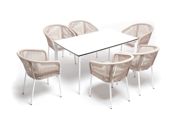 "Малага" обеденная группа на 6 персон со стульями "Марсель"