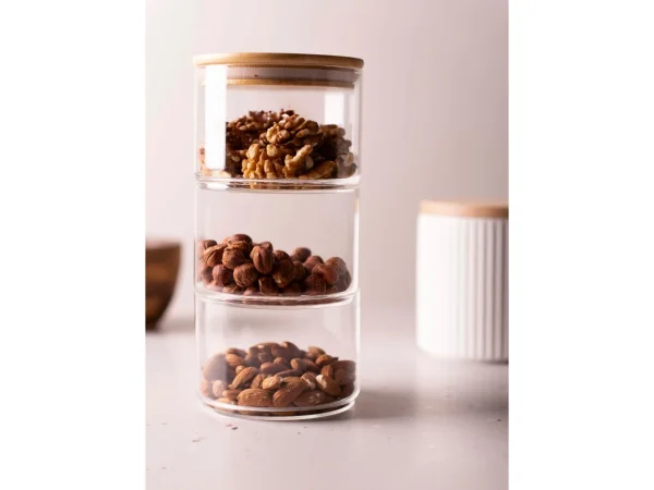 Набор банок для сыпучих продуктов Todi 3 шт прозрачный — изображение 2