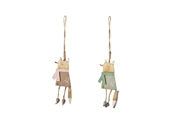 Набор елочных украшений Лиса (2 шт)