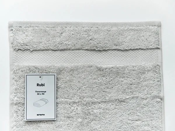 Набор махровых полотенец Rubi 2 шт. светло-серый — изображение 5