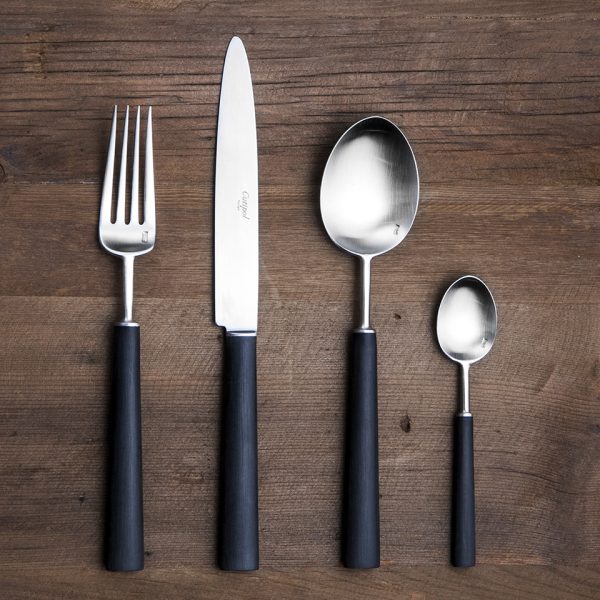 Набор столовых приборов 24 предмета matte chrom/black EB024F — изображение 3