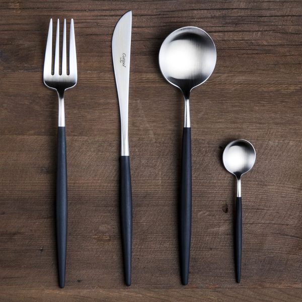 Набор столовых приборов 24 предмета matte chrom/black GO.024 — изображение 3