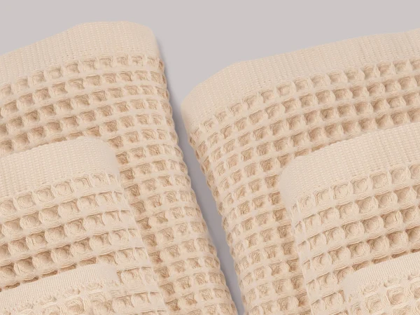 Набор вафельных полотенец Anda 6 шт. бежевый — изображение 4