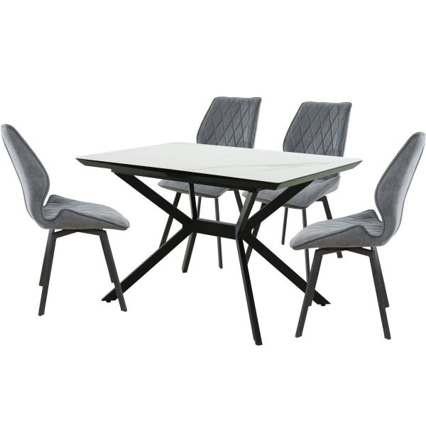 Обеденная группа (Стол Дели и 4 стула Амаретто), серый — изображение 2