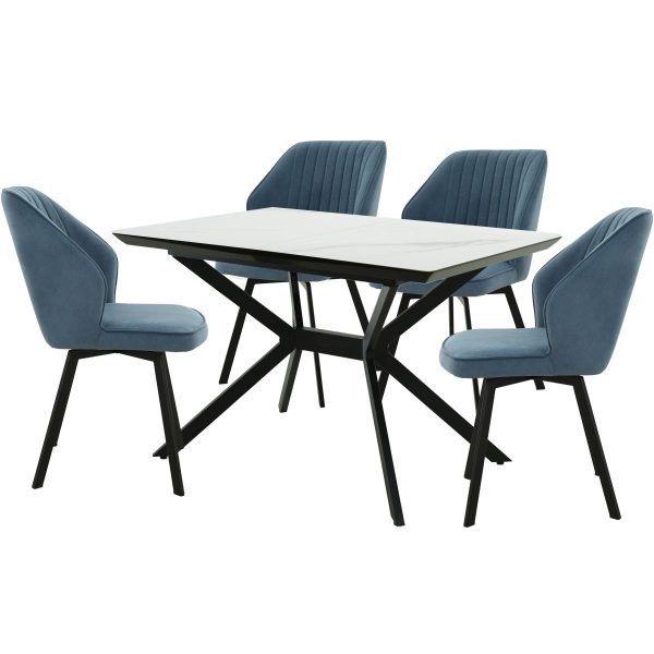 Обеденная группа (Стол Дели и 4 стула Вермут), синий — изображение 2