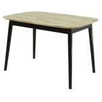 Стол «Крит» 120x80, дуб светлый/черный