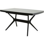 Стол «Оскар» 2м Керамика 140x90, Bayona Grey Natural, эмаль черная — изображение 2