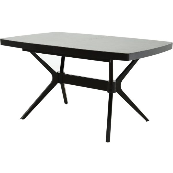 Стол «Оскар» 2м Керамика 140x90, Bayona Grey Natural, эмаль черная — изображение 2