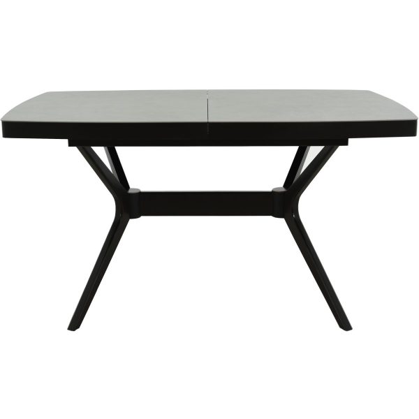 Стол «Оскар» 2м Керамика 140x90, Bayona Grey Natural, эмаль черная — изображение 3