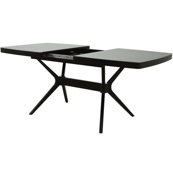 Стол «Оскар» 2м Керамика 140x90, Bayona Grey Natural, эмаль черная — изображение 4