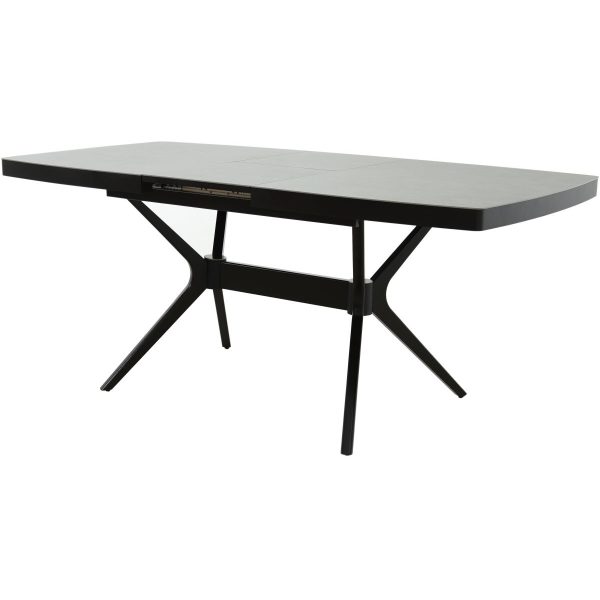 Стол «Оскар» 2м Керамика 140x90, Bayona Grey Natural, эмаль черная — изображение 5