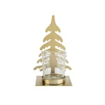 Подсвечник с елкой со стеклянной вставкой