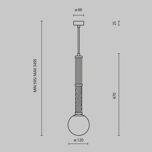 Подвесной светильник Maytoni MOD287PL-01BS — изображение 2