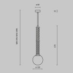 Подвесной светильник Maytoni MOD287PL-01BS1 — изображение 3