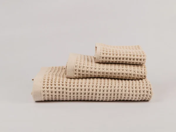 Полотенце вафельное Anda 30x50 бежевый — изображение 5