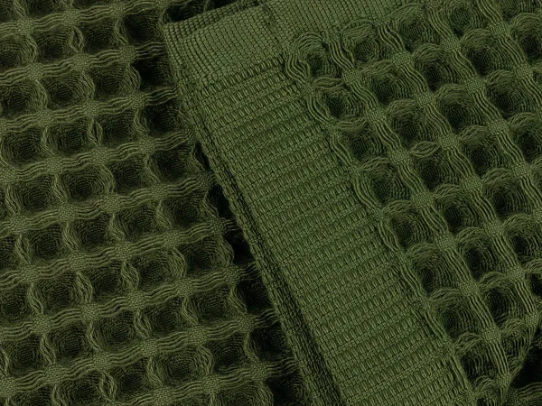 Полотенце вафельное Anda 50x90 оливковый — изображение 3