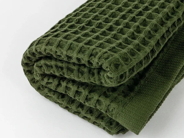 Полотенце вафельное Anda 50x90 оливковый — изображение 4