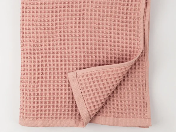 Полотенце вафельное Anda 70x140 розовый — изображение 2