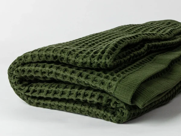 polotence-vafelnoe-anda-70x140-2 Полотенце вафельное Anda 70x140 оливковый — изображение 3