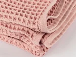 Полотенце вафельное Anda 70x140 розовый — изображение 3