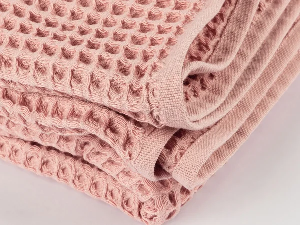 Полотенце вафельное Anda 70x140 розовый — изображение 3