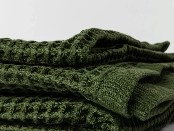 polotence-vafelnoe-anda-70x140-3 Полотенце вафельное Anda 70x140 оливковый — изображение 4