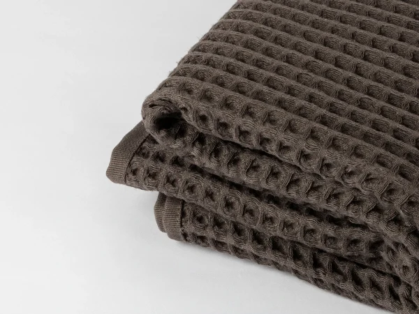 Полотенце вафельное Anda 70x140 коричневый — изображение 4