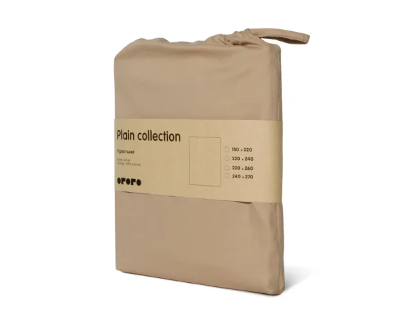 Простыня Plain Collection бежевый — изображение 2