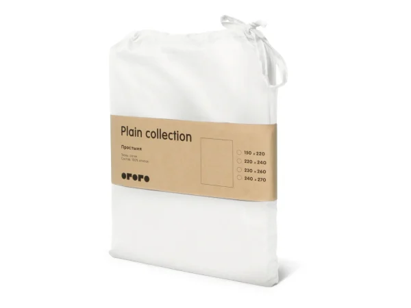 Простыня Plain Collection белый — изображение 2