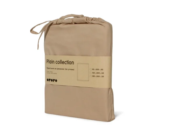 Простыня Plain Collection бежевый — изображение 2
