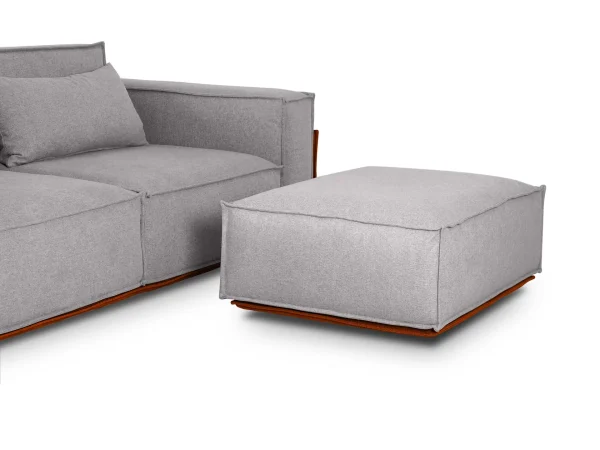 Пуф Asti оранжевый, светло-серый — изображение 5