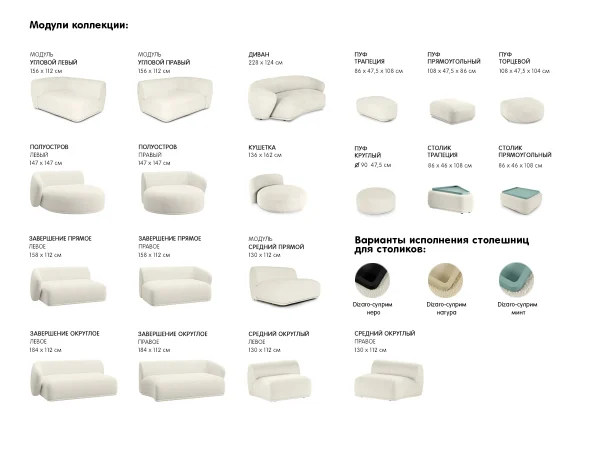 Пуф круглый Fabro бежевый — изображение 5