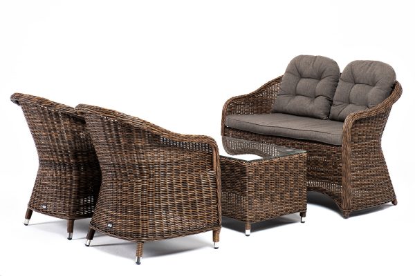 "Равенна" лаунж-зона из искусственного ротанга, цвет коричневый — изображение 4