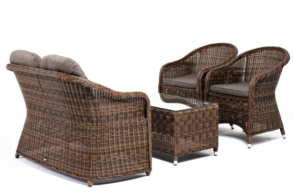 "Равенна" лаунж-зона из искусственного ротанга, цвет коричневый — изображение 5