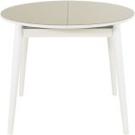 Стол «Ривьера» круг стекло капучино, белый прямые — изображение 3