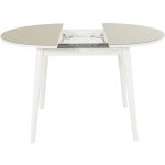 Стол «Ривьера» круг стекло капучино, белый прямые — изображение 4