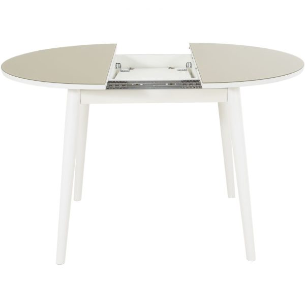 Стол «Ривьера» круг стекло капучино, белый прямые — изображение 4