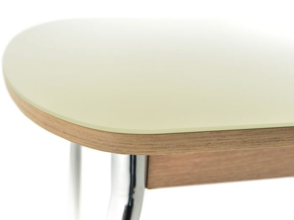 Стол «Ривьера» 120x80 стекло молочный, опоры хром — изображение 3