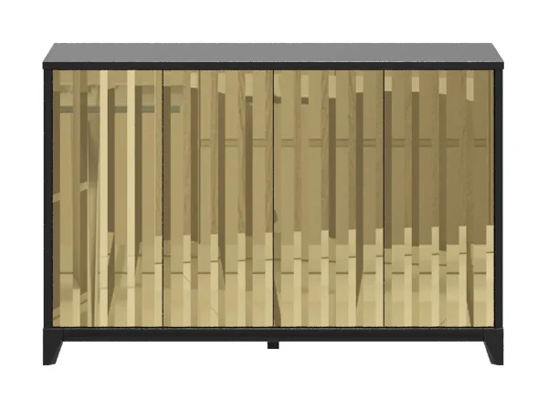 Сервант Dante большой черный, золотистый — изображение 2