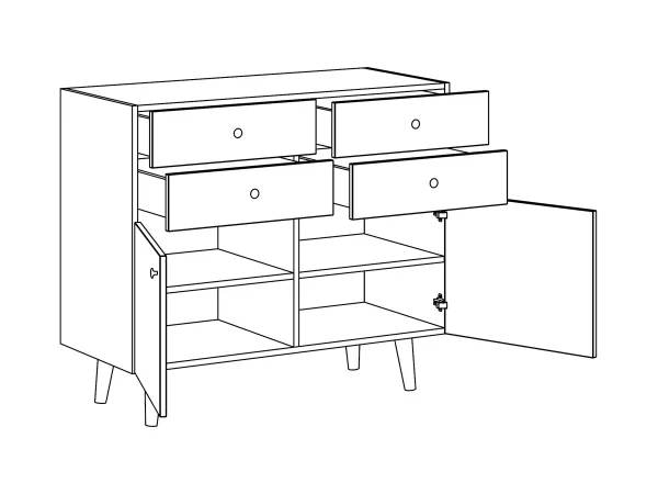 Сервант Frida с принтом, робиния брэнсон — изображение 4