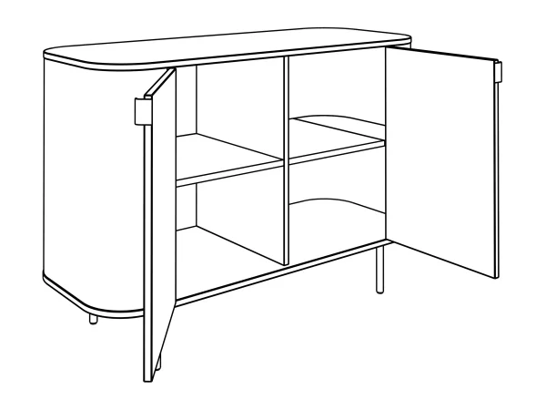 Сервант Male бежевый, черный — изображение 5