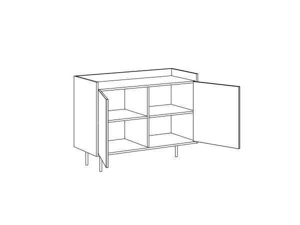 Сервант малый Look черный, робиния брэнсон — изображение 5