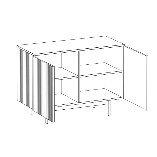 Сервант Mikko дуб, бежевый — изображение 2