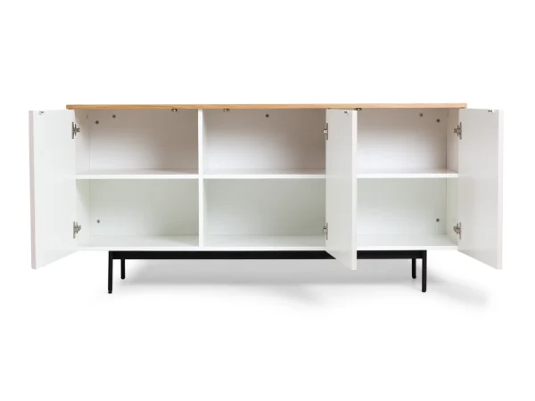 Сервант Mikko 3х-дверный дуб, бежевый — изображение 3