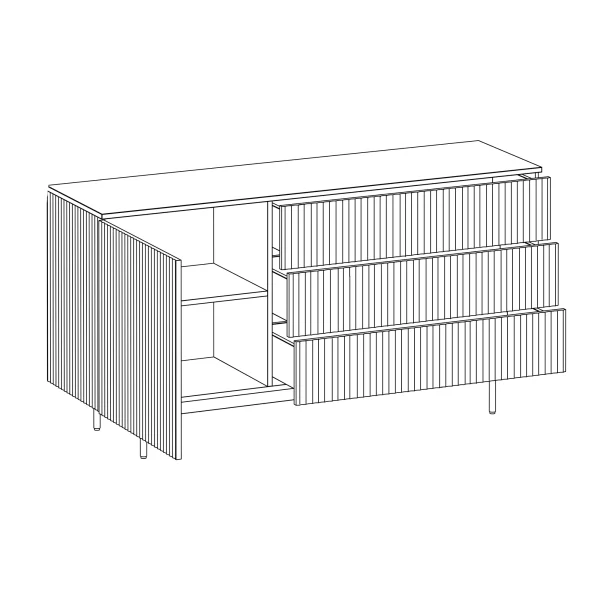Сервант Mikko с ящиками терракотовый — изображение 3