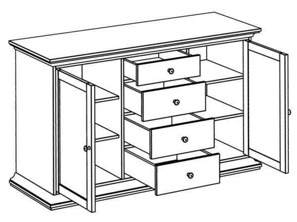 Сервант средний белый — изображение 2