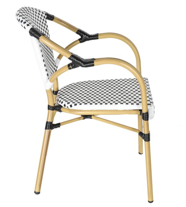 "Шанэль" плетеный стул из искусственного ротанга, цвет черный — изображение 3