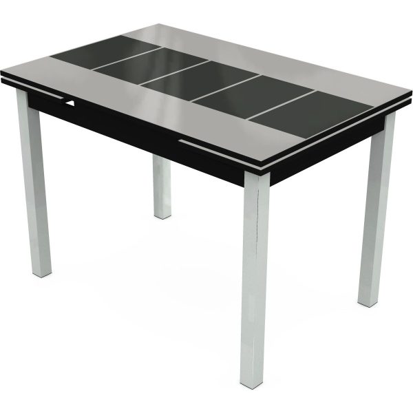 Стол «Шанхай» Каре 110x74см, бело-черный — изображение 2