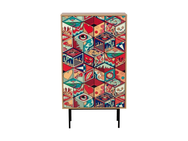 Шкаф 2-дверный Boho Color дуб корбридж, с принтом — изображение 2