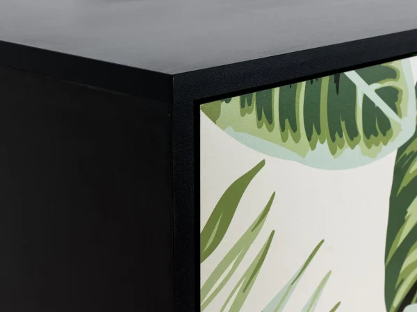 Шкаф 2-дверный Boho Color черный, с принтом — изображение 3